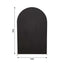 8ft Matte Black Spandex Fitted Wedding Arch Cover For Round Top Chiara Backdrop Stand