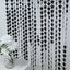 Black Star Chain Foil Fringe Curtain Party Backdrop, Metallic Black Tinsel Streamer Party Decor - Door Window Foil Curtain - 3ftx6.5ft