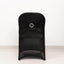 Stretch Spandex Chair Cover Black for Folding Chairs - Enhanced Style & Secure Fit Slipcover with Stunning Silver Rhinestone Buckled Sash Band