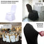 Spandex Chair Cover with Ruffle Pleated Skirt for Banquet Chairs Black - 1-Piece Stretch Fitted Slipcover