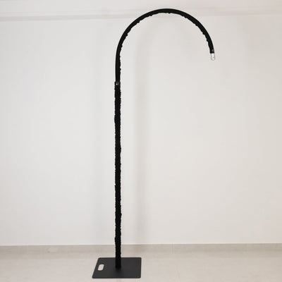 20ft Spandex Upright Pole Cover â€“ Black, Stretch Fabric for Curved Aluminum Chandelier Hanger, Pipe & Drape, Lighting & Stage Use, Event Setup