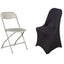 Stretch Spandex Chair Cover Black for Folding Chairs - Reusable & Wrinkle-Resistant 160GSM Fitted Slipcover for a Polished Look
