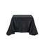 Polyester Square 90"x90" Tablecloth Black - Wrinkle-Resistant & Durable Table Cover for Events