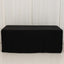 Premium Polyester 6ft Rectangle Tablecloth Black Durable Fitted 220GSM Table Cover