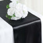 Satin 12"x108" Table Runner Black - Stylish Table Linen for Weddings & Events