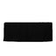 Fitted Polyester 72"x30" Rectangle Tablecloth Black with Open Back Design - Easy to Maintain and Wrinkle-Resistant Table Cover