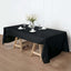 Polyester 50"x120" Rectangle Tablecloth Black - Wrinkle-Resistant Table Cover
