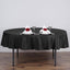 Polyester 70" Round Tablecloth Black - Durable & Wrinkle-Resistant Table Cover