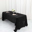 Polyester 60"x126" Rectangle Tablecloth Black - Wrinkle-Resistant Table Cover for Weddings & Parties