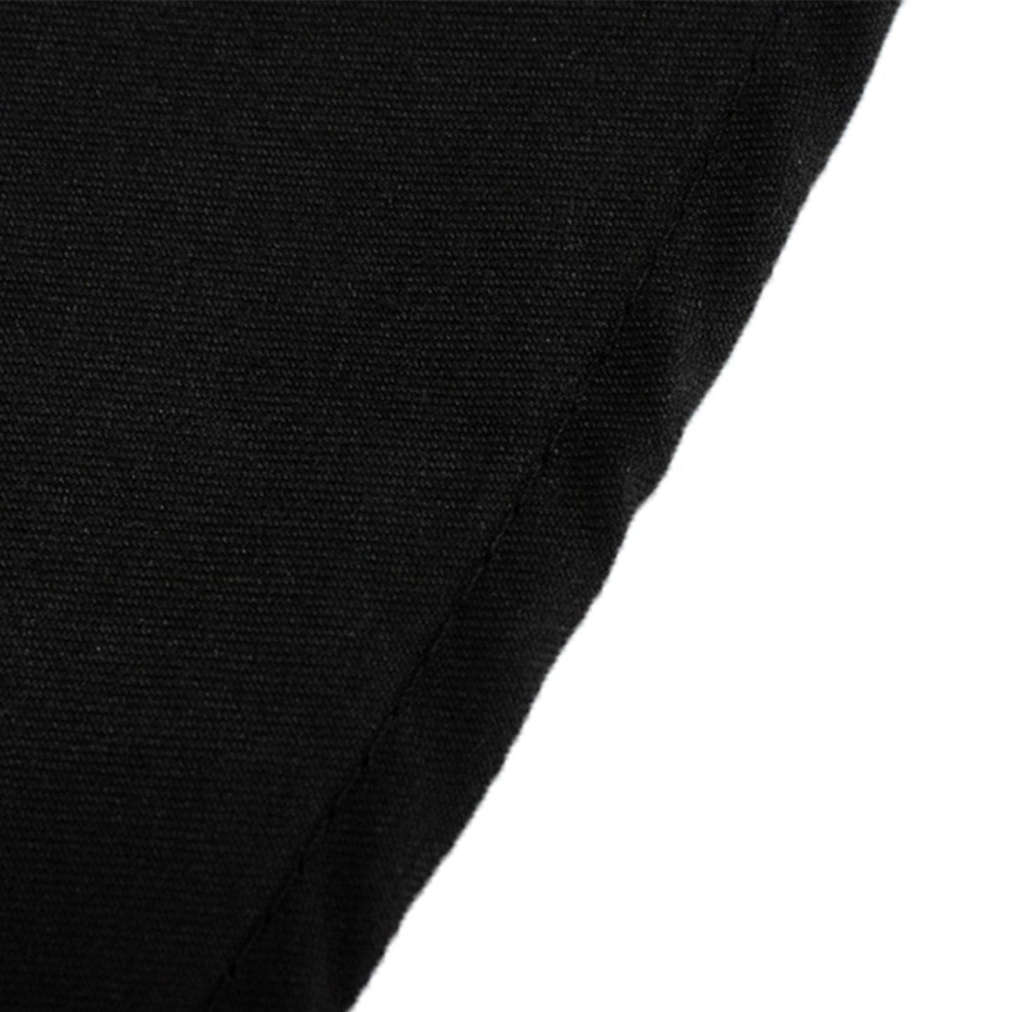 Cotton Blend 108" Round Tablecloth Black - Wrinkle-Resistant Design