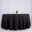 Polyester 132" Round Tablecloth Black - Seamless Chic Design for Grand Celebrations