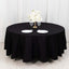 100% Cotton 108" Round Tablecloth Black Linen - Soft & Breathable Table Cover