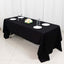 100% Cotton 60"x126" Rectangle Tablecloth Black Linen - Sophisticated, Soft & Breathable Table Cover