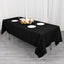 Cotton Blend 60"x102" Rectangle Tablecloth Black - Wrinkle-Resistant Finish for Gatherings