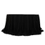 Cotton Blend 132" Round Tablecloth Black - Seamless Wrinkle-Resistant Table Cover