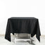 100% Cotton 70"x70" Square Tablecloth Black Linen - Soft & Breathable Fabric Table Cover
