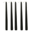 10-Pack Taper Candles Premium Wax Design Black - Unscented Candles for Upscale Settings 10"