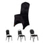 Crushed Velvet Spandex Banquet Chair Cover Fitted Slipcover Black - Stretch 190GSM Slipcover with Foot Pockets