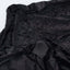 Crushed Velvet Fitted Rectangular 6ft Table Cover Black - Wrinkle-Free Stretchy Tablecloth