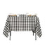 Polyester 70"x70" Square Tablecloth White/Black - Checkered Buffalo Plaid Design for Rustic Decor