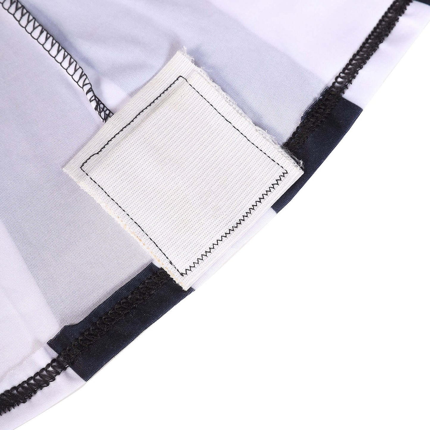 Spandex 30" Fitted Round Cocktail Table Cover Black/White Striped - Easy to Maintain Stretch Tablecloth