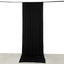 Black 4-Way Stretch Spandex Event Curtain Drapes, Wrinkle Free Backdrop Event Panel with Rod Pockets - 5ftx14ft