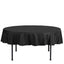 Polyester 70" Round Tablecloth Black - Durable & Wrinkle-Resistant Table Cover