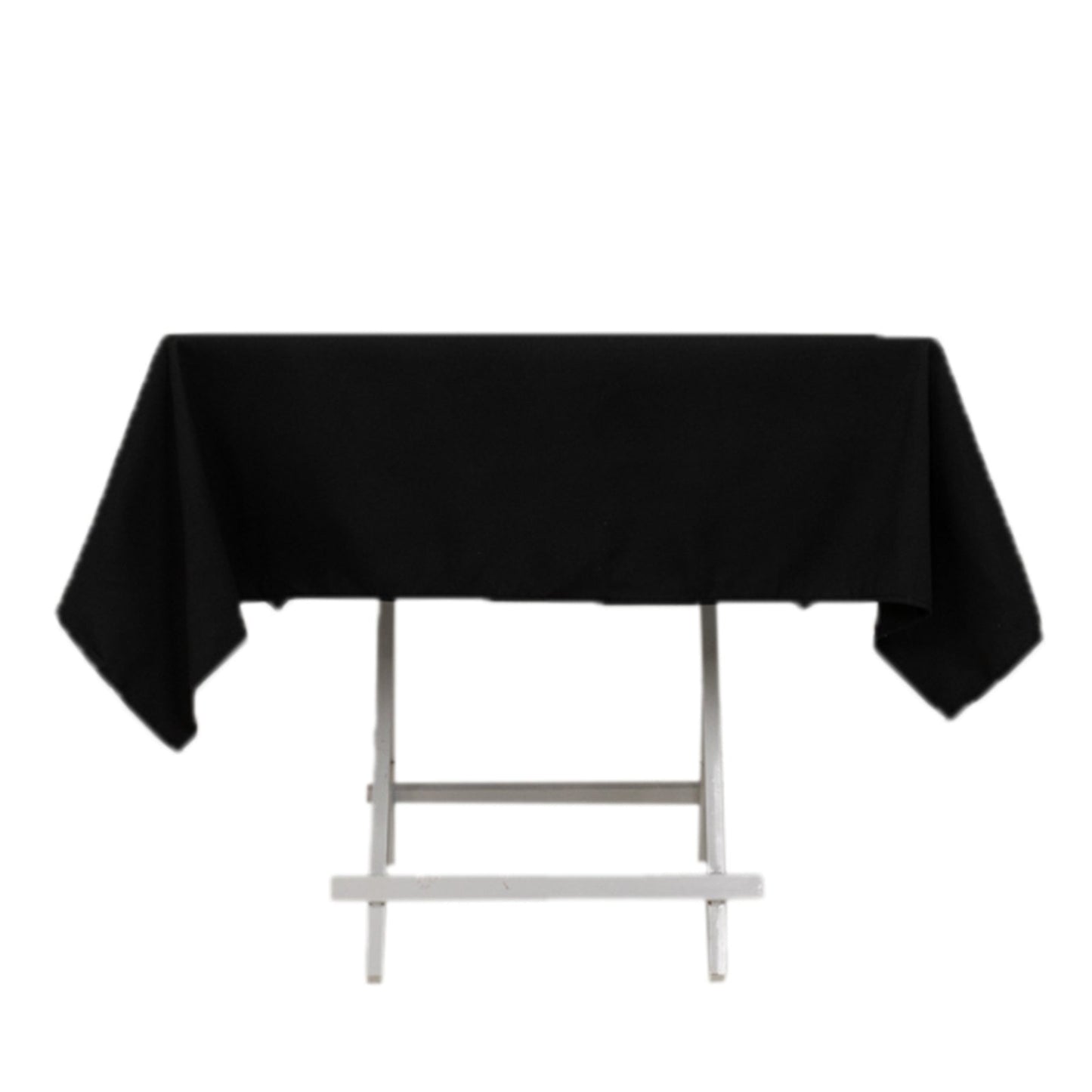 Cotton Blend 54"x54" Square Tablecloth Black - Wrinkle-Resistant Finish for Modern Table Settings