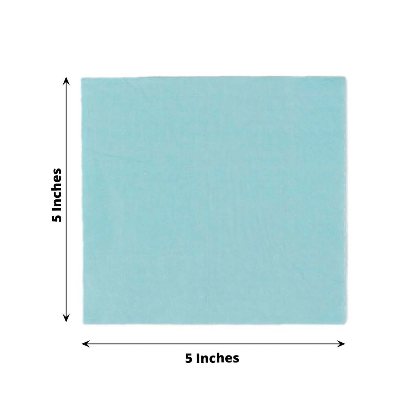 50-Pack Paper Beverage Napkins Blue - 2 Ply Disposable Soft 18GSM Cocktail Napkins 5"x5"