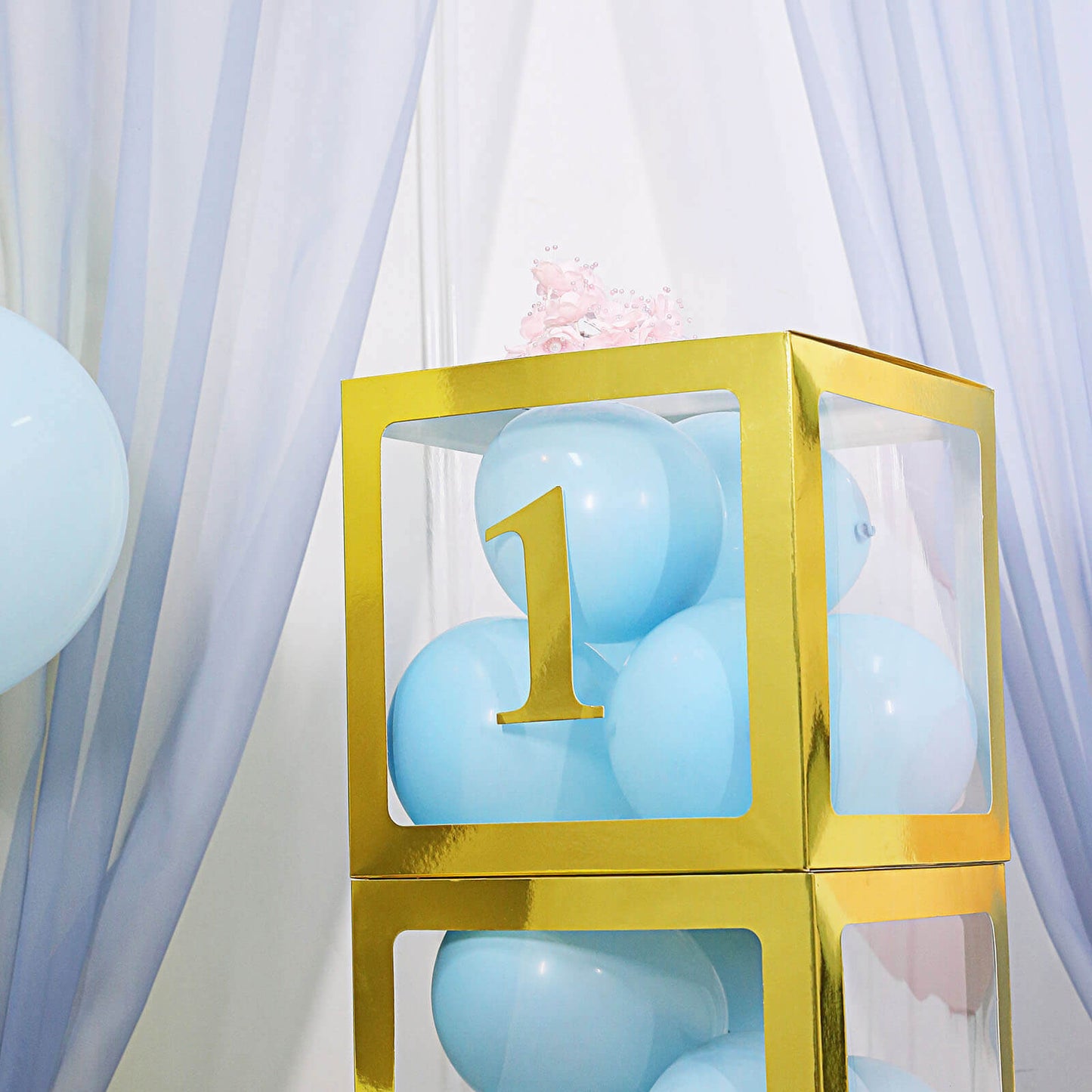 4 Pack 5" Metallic Gold 0-9 Number Stickers Banner, Customizable Stick On Numbers - 1