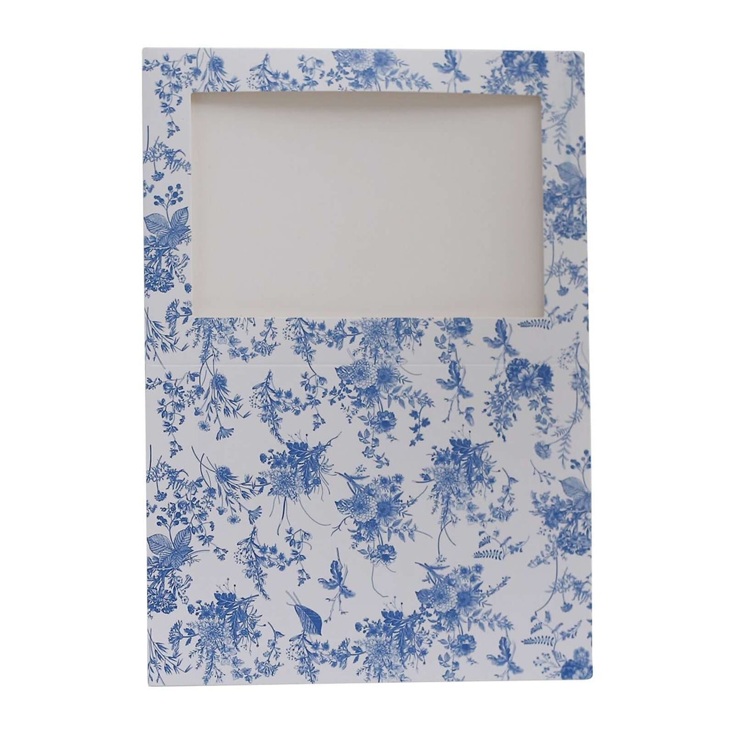 25-Pack Thank You Cards White Blue French Toile Design with Envelopes - Picture Insert Invitation Cards for Parties & Milestones 3.5"x5.5"