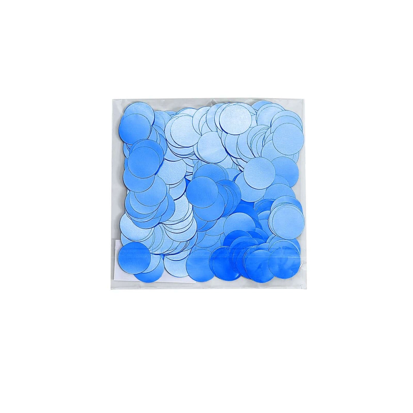 Metallic Round Party Confetti 18G Bag Dusty Blue Foil, Balloon Table Confetti Glitter Dots for Festive Weddings Baby Bridal Showers & Events