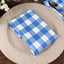 5 Pack Polyester 15"x15" Napkins Blue/White Buffalo Plaid Gingham Style Cloth Napkins
