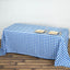Polyester 90"x132" Rectangle Tablecloth White/Blue - Seamless Checkered Buffalo Plaid Table Cover