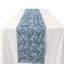 Rosette Satin 14"x108" Table Runner Dusty Blue - Grandiose Design