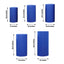 Set of 5 Royal Blue Spandex Cylinder Pedestal Stand Covers, Stretchable Pillar Prop Covers - 160 GSM