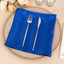 5 Pack Satin 20"x20" Napkins Royal Blue Glossy Stripes - Durable & Wrinkle-Free Cloth Napkins