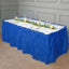 5 Pack Plastic Table Skirts Royal Blue Ruffled - Durable Disposable Skirts for Events 14ft