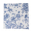 5-Pack French Toile Polyester Cloth Napkins â€“ 17"x17" Blue and White Reusable Table Napkins in Floral Design for Events & Dining