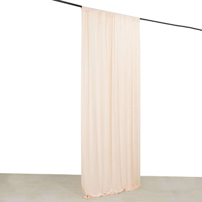 Blush 4-Way Stretch Spandex Event Curtain Drapes Wrinkle Free Backdrop Event Panel with Rod Pockets - 5ftx10ft