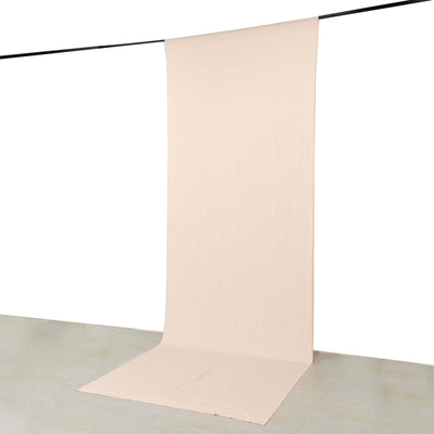 Blush 4-Way Stretch Spandex Event Curtain Drapes Wrinkle Free Backdrop Event Panel with Rod Pockets - 5ftx14ft