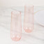 12 Pack Plastic Champagne Glasses in Transparent Blush, Reusable Lightweight Champagne Flutes 9oz
