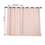 2 Pack Handmade Blush Faux Linen Curtains 52"x64", Curtain Panels With Chrome Grommets -