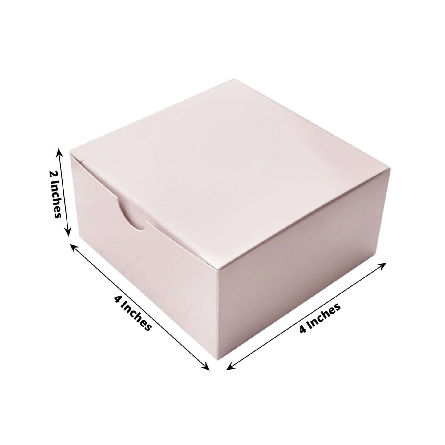 100 Pack 4"x4"x2" Blush Cake Cupcake Party Favor Gift Boxes, DIY