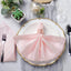 5 Pack Taffeta 20"x20" Napkins Blush - Accordion Crinkle Dinner Napkins