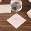 20 Pack Linen-Like Paper 5"x5" Napkins Blush - Highly Absorbent Airlaid Napkins