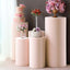 Set of 5 Blush Spandex Cylinder Pedestal Stand Covers, Stretchable Pillar Prop Covers - 160 GSM