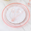 72 Pcs Plastic Silverware Set in Baroque Style Transparent Blush - Heavy Duty Disposable Knife, Fork, and Spoon Set