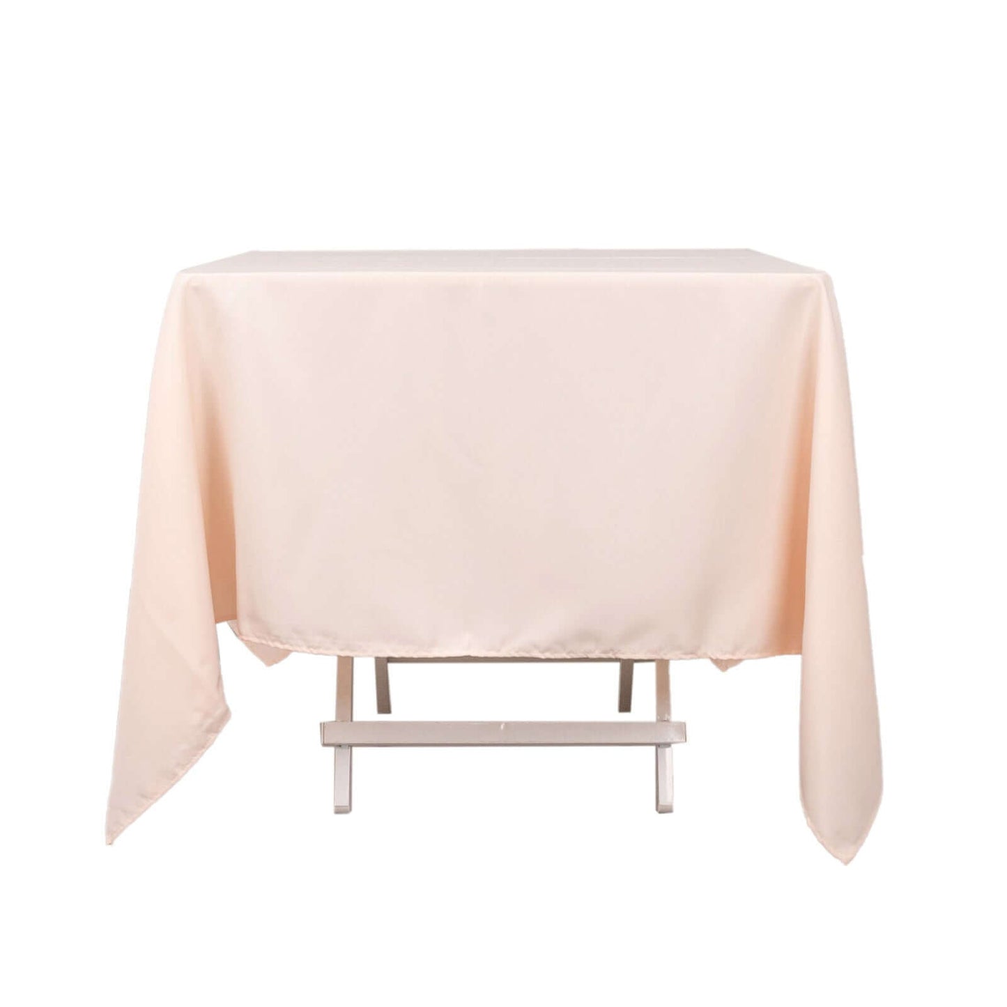 Premium Polyester Square Tablecloth 70"x70" Blush 220GSM Wrinkle-Resistant Table Cover