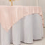 Lamour Satin 72"x72" Table Overlay Square Tablecloth Blush - Smooth Finish Table Topper